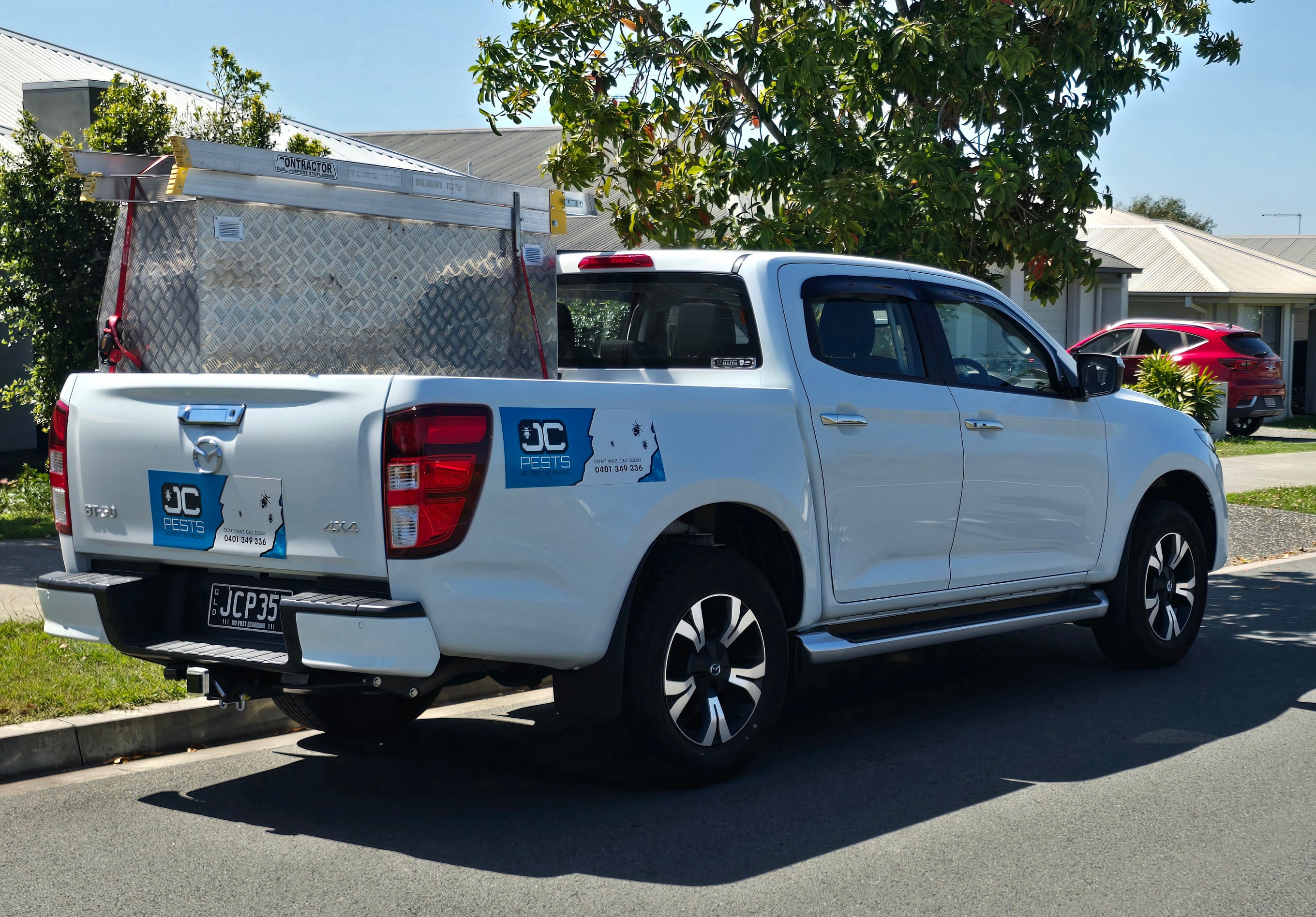 JC Pests fully equipped local service ute operating in Goodna and South East Queensland.